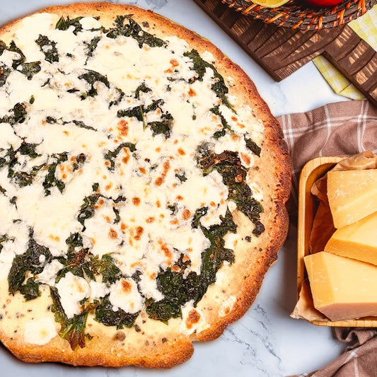 Garlic Sautéed Kale and Goat Cheese Pizza