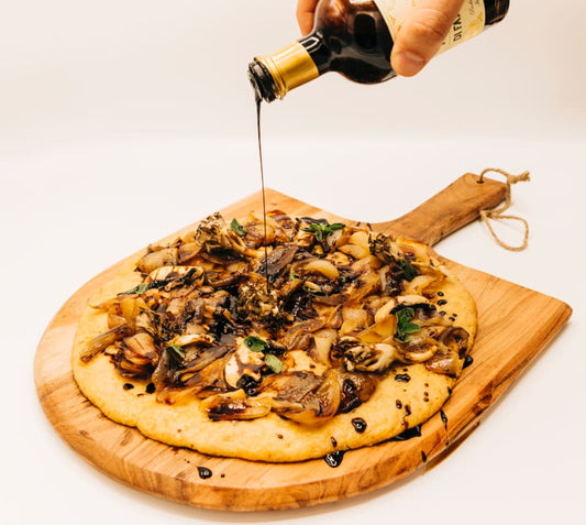 Balsamic vinegar is the sweet, tangy zip you need on your UNCLE NICK'S Cauliflower Crust.