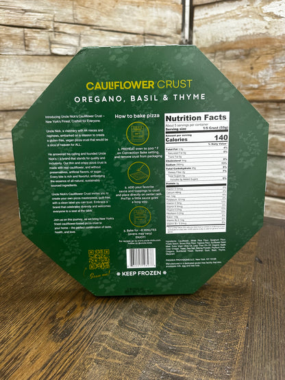 Cauliflower Crust | Oregano, Basil, & Thyme